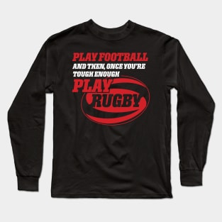 Funny Play Rugby Design Long Sleeve T-Shirt